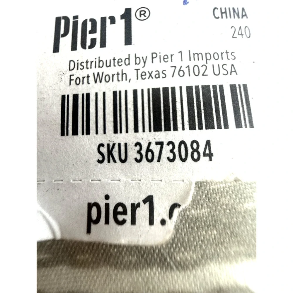 NEW Pier 1 PALM LEAVES Black Grey Tropical Organic Cotton Duvet Queen Full